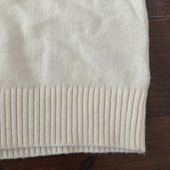 NWT J Crew Ivory wool blend sweater with rhinestone jewels detail - Picture 5 of 10